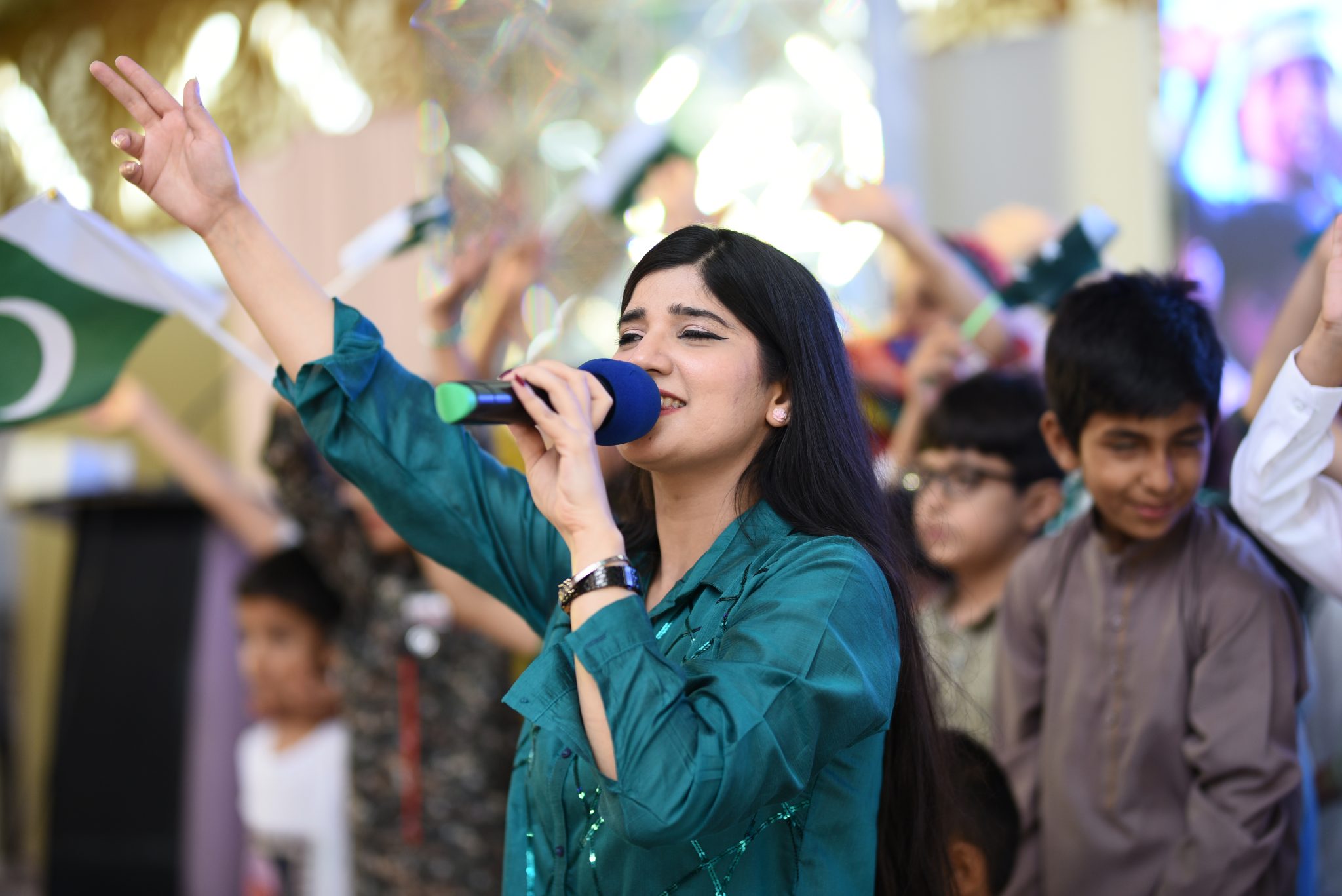 Afifa Butt performing Live on Independence Show 2024 in Mehria Town Attock